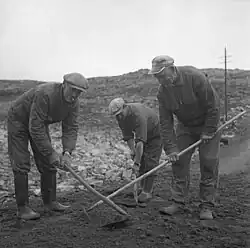 Práce na silnici, Aurland, 1966
