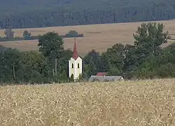 zvonice (věž bývalého kostela) ve Velečíně