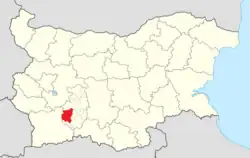 Obština na mapě Bulharska