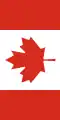 Vzor svislého vyvěšení kanadské vlajky