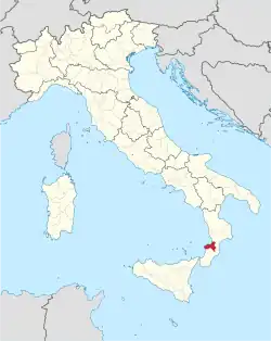 Provincie Vibo Valentia na mapě Itálie