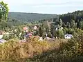 Pohled na Potůčky z Johanngeorgenstadtu
