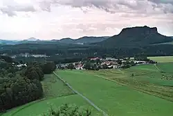 Pohled ne Weißig z Rauensteinu