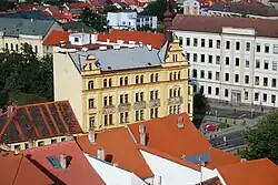 View to Hotel Dvořáček in Písek.JPG