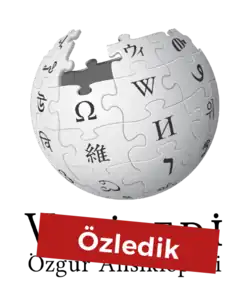 Logo turecké Wikipedie po březnu 2018 změněné v rámci kampaně „Özledik / We Miss Turkey“