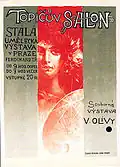 Plakát Viktora Olivy (1896) k jeho výstavě 4. 10. 1896 – 1. 11. 1896
