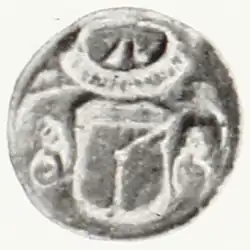 Pečeť Viléma Kostky z Postupic (Antonín Masák: Pečeti šlechty české, moravské a slezské, 1911)