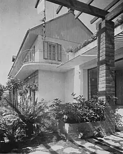 Vila Josefa Andera, pohled od jihovýchodu. Stav v roce 1935.