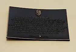 Pamětní deska na vile Libochvíle