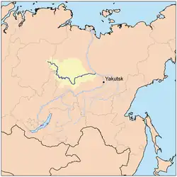 Povodí řeky na mapě povodí řeky Leny