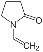 Strukturní vzorec vinylpyrrolidonu