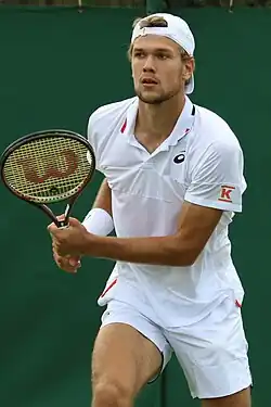 Otto Virtanen v kvalifikaci Wimbledonu 2023
