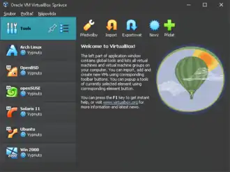 VirtualBox 7.0 běžící ve Windows 10