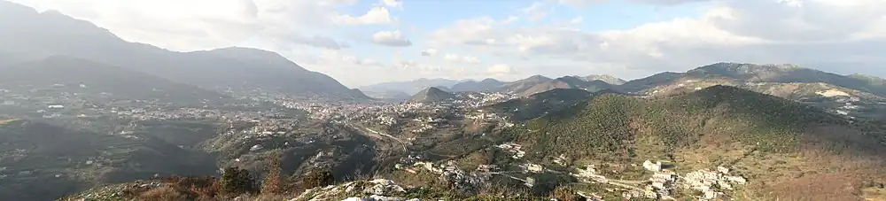 Panoráma Cava de' Tirreni da Monte San Liberatore