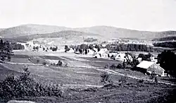 Zaniklá ves Vlčí Jámy na historickém snímku