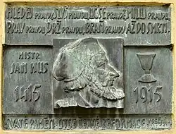 Vladimír Astl, Pamětní deska Jana Husa, kostel sv. Klimenta