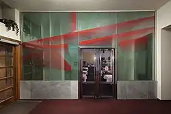 Vladimír Kopecký, Hotel Slavia, kompozice z tabulového skla, Brno,1988