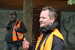 Vladimír Turner na site specific akci v Olomouci