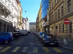 Vladislavova - pohled do Lazarské