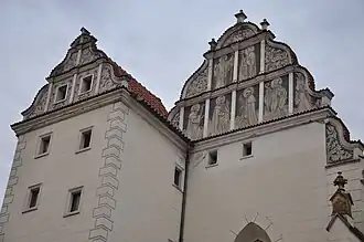 Sgrafita na kostele Narození Panny Marie, Vodňany, 1896