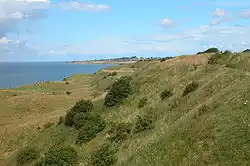 Útes Voderup Klint na ostrově Ærø