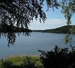 Vodní nádrž Seč, místo bývalého Československého pionýrského tábora