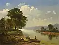 Vojtěch Brechler – Vltava od Prahy (1853)