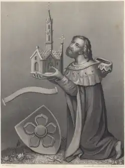 Vok I. z Rožmberka (rytina J. Hellicha podle gotického originálu)