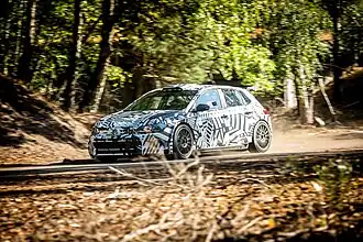 Volkswagen Polo GTI R5 při testech v roce 2018