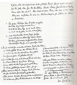 Původní Bonhoefferův zápis básně