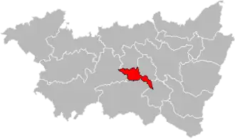 Kanton na mapě departementu Vosges