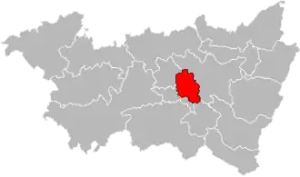 Kanton na mapě departementu Vosges