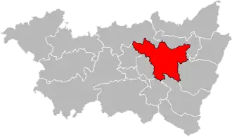 Kanton na mapě departementu Vosges