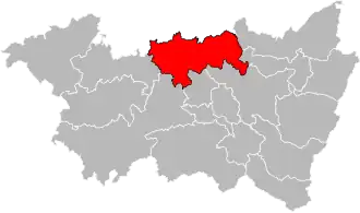 Kanton na mapě departementu Vosges