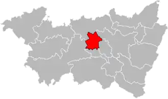 Kanton na mapě departementu Vosges