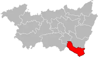 Kanton na mapě departementu Vosges