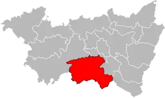 Kanton na mapě departementu Vosges