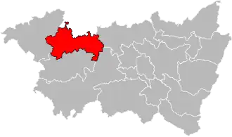 Kanton na mapě departementu Vosges