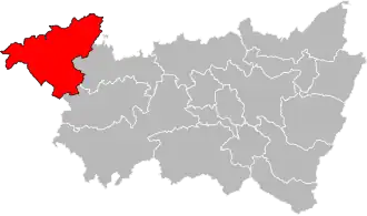 Kanton na mapě departementu Vosges