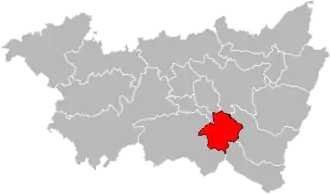 Kanton na mapě departementu Vosges