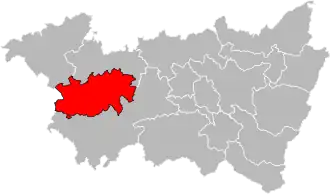 Kanton na mapě departementu Vosges