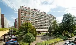 řada panelových domů sídliště Vlasta