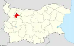 Obština na mapě Bulharska