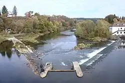 Řeka Otava, asi 5 km severně od Písku.