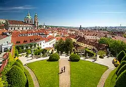 Vrtbovská zahrada s palácem, první a druhý parter