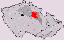 Východolabská tabule na mapě Česka