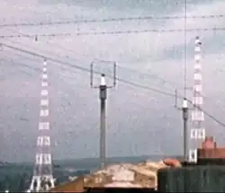 Vysílač Liblice A (rok 1975, pohled od vysílače Blaw Knox)