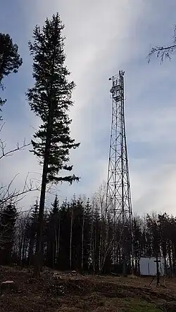 Vysílač na vrcholu Bučiny