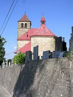 Kostel Nanebevzetí Panny Marie ve Vyskeři (od východu)