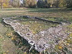 Hradiště Vysoká zahrada, základy kostela